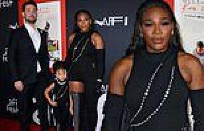 Serena Williams walks red carpet Alexis Ohanian and daughter Alexis Jr. at King ...