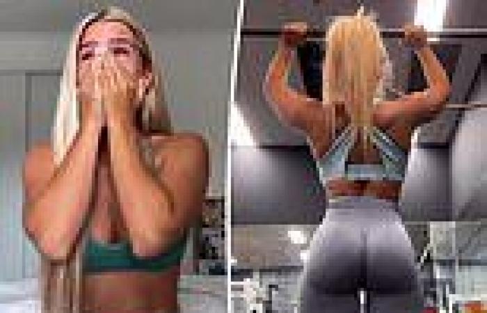 Chloe Roberts: Influencer's waist gets smaller during a gym tutorial