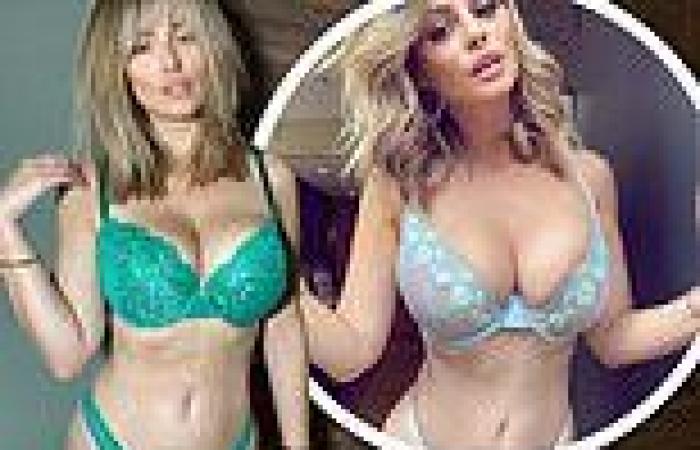 Rhian Sugden showcases her incredible physique in green lingerie