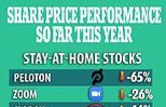 Pandemic stay-at-home stocks experience brutal sell-offs with Peloton shares ...