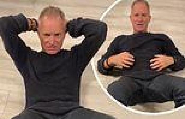 Sting, 70, reveals the secret to his washboard midriff as he performs a ...