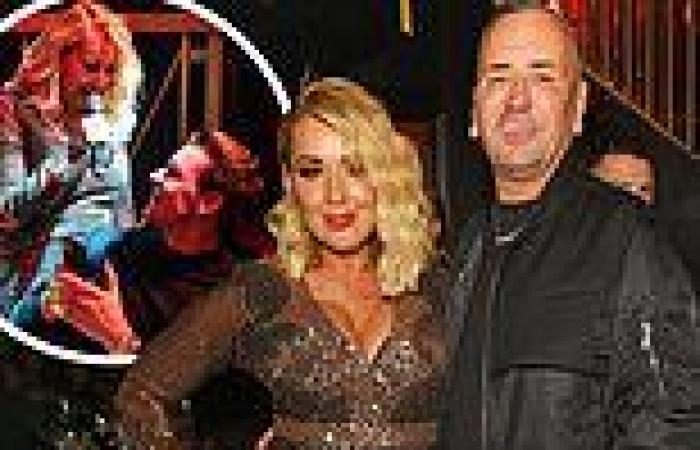 Claire Sweeney, 50,  takes to the stage to perform at best friend DJ Fat Tony's ...