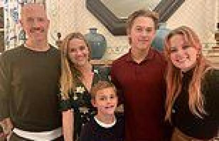 Reese Witherspoon shares a cozy family portrait with husband Jim Toth and kids