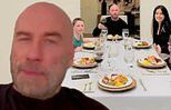 John Travolta is seen enjoying Thanksgiving with his daughter Ella and son ...