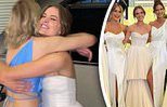 Laura Henshaw stuns in a strapless wedding dress as she ties the knot with ...