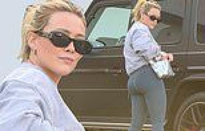 Hilary Duff shows off impressive gym results in a pair of skintight leggings ...