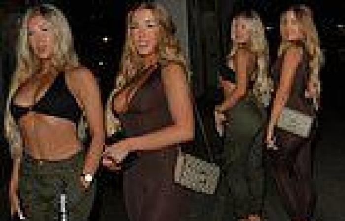 Love Island twins Jess and Eve Gale pose up a storm as they hit the town for ...