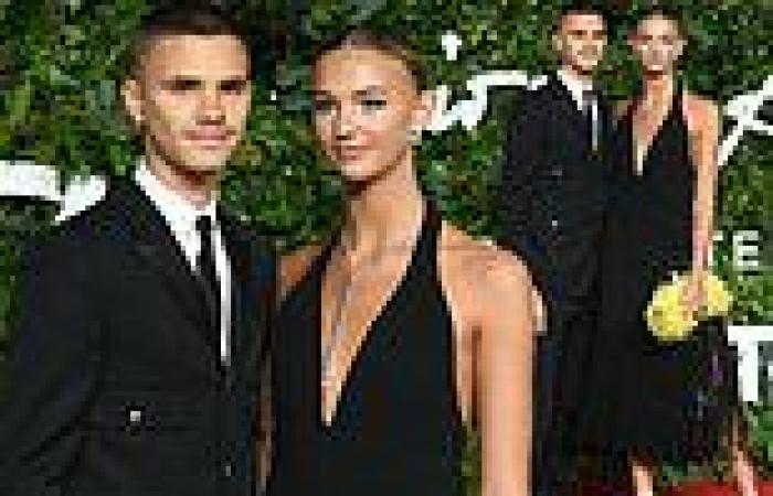Fashion Awards 2021:Romeo Beckham looks dapper alongside girlfriend Mia Regan ...
