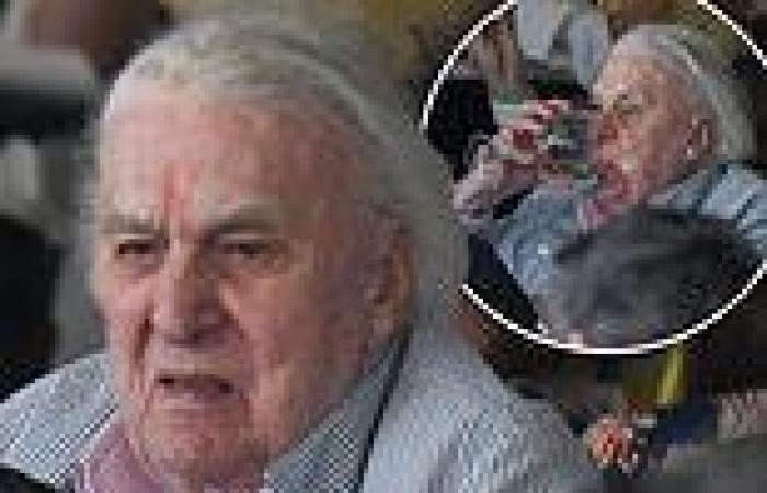 John Laws, 86, enjoys a boozy lunch with Richard Wilkins, Peter Stefanovic and ...