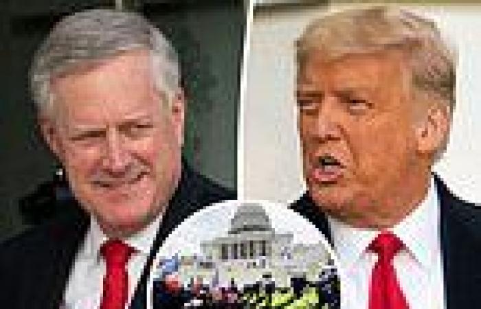 Trump's chief of staff Mark Meadows reaches a DEAL to cooperate with the ...