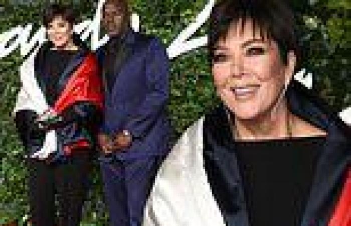 Kris Jenner looks elegant as she and her boyfriend Corey Gamble attend the 2021 ...