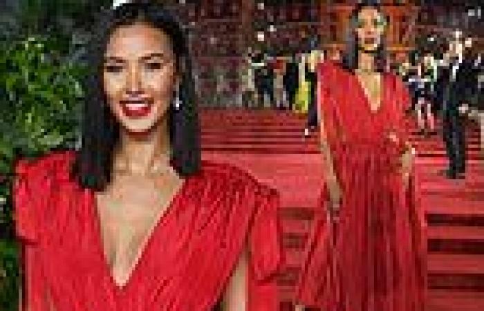 2021 British Fashion Awards: Maya Jama commands attention in a plunging red gown