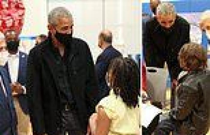 Embattled Fauci is joined by Obama for children's second COVID vaccination at ...