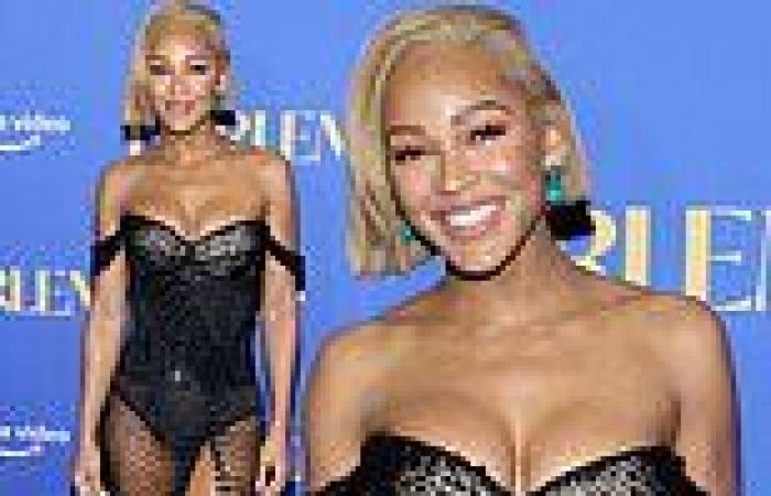 Meagan Good leaves little to the imagination at the world premiere of Harlem in ...