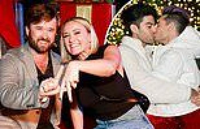Haley Joel Osment poses with glamorous actress sister Emily at Christmas event