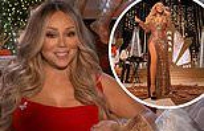 Mariah Carey reveals she required SIX men to carry her 70 pound gown's train in ...