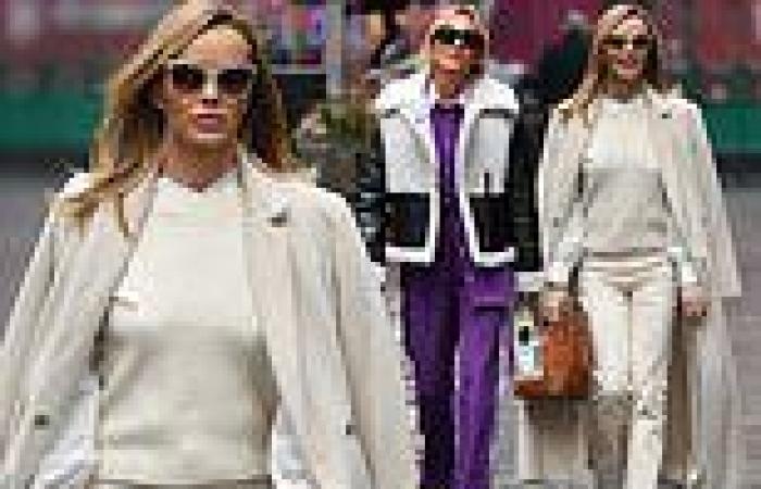 Amanda Holden dons all-white outfit as Ashley Roberts stands out in purple ...