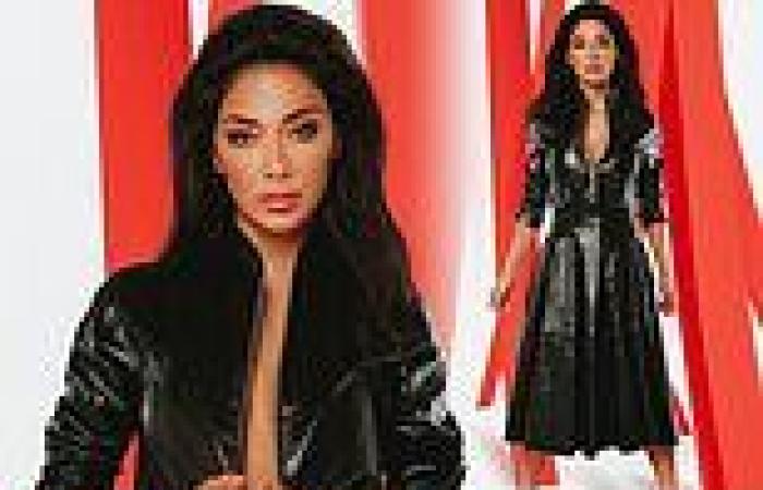 Nicole Scherzinger shows her edgy style in black leather dress for Annie Live! ...