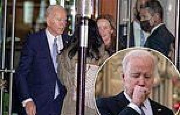 Biden is spotted maskless at DC restaurant after saying he caught a cold from ...