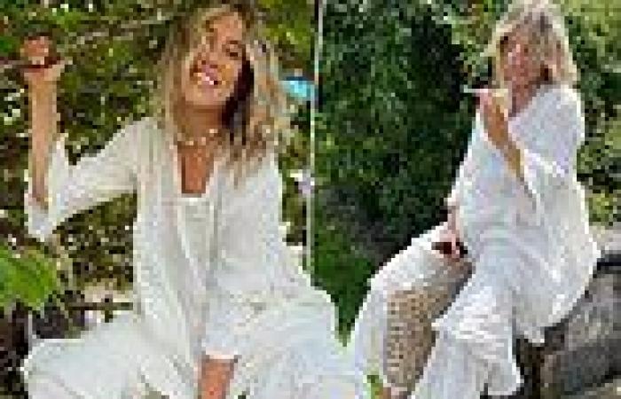 Phoebe Burgess shows off her gifted $800 designer linen outfit 