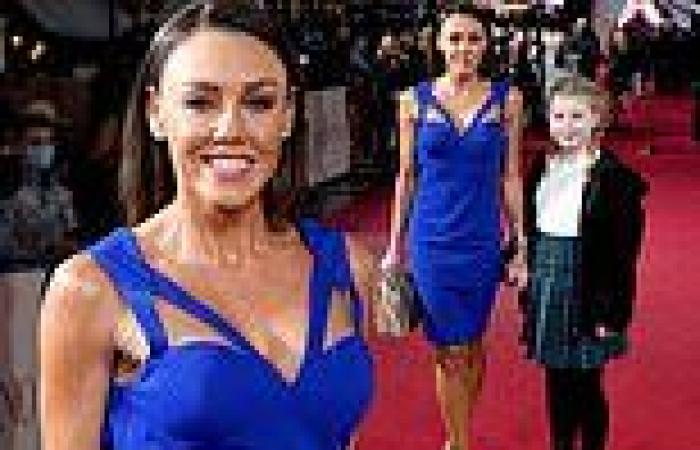 Michelle Heaton looks glamorous in royal blue dress with cut-out detail at ...