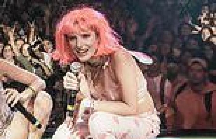 Bella Thorne gets fans excited for a FREE concert by posting pictures in a pink ...