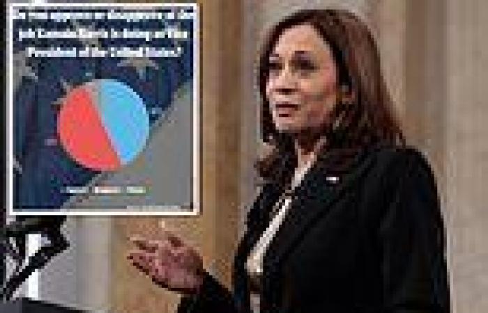 Just 43% of voters approve of Harris as poll shows VP struggling with ...