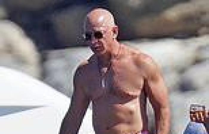 Jeff Bezos, 57, shows off his VERY buff body  in the St. Barts with girlfriend ...