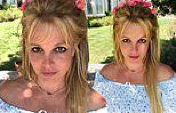 Britney Spears shares another image of herself in a floral crown from her ...