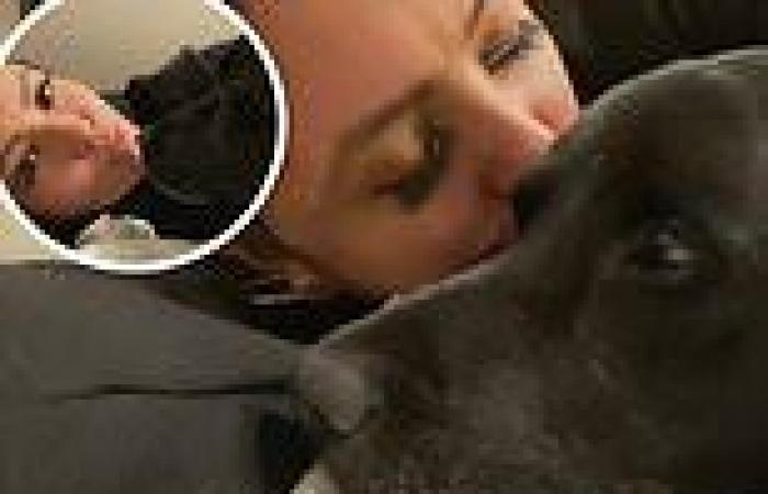 Vanessa Bryant's 11-year-old dog Crucio licks her tears... ahead of invasion of ...
