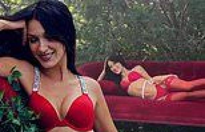 Bella Hadid sizzles in red lingerie in behind-the-scenes footage from ...