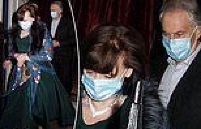 Sir Tony Blair and wife Cherie seen leaving private members club Oswald's in ...
