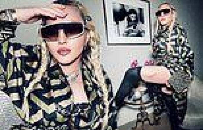 Madonna reveals HUGE bruise on her  thigh as she spreads her legs in raunchy ...