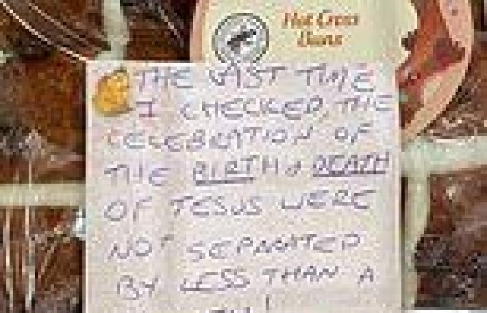 Read the angry letter an Aussie shopper attached to a pack of hot cross buns at ...