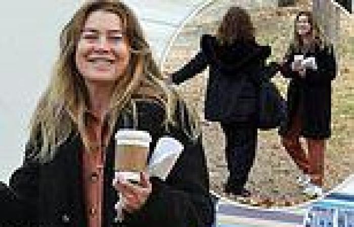 Ellen Pompeo is greeted with open arms as she returns to work on Grey's Anatomy