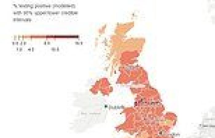 How many people in YOUR area have Covid? Interactive map reveals UK's Omicron ...
