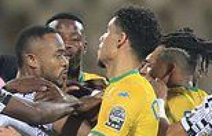 sport news Gabon and Ghana players SCRAP after AFCON draw with Black Stars striker ...