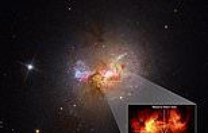 Black hole is spotted 'giving birth' to stars in a nearby dwarf galaxy