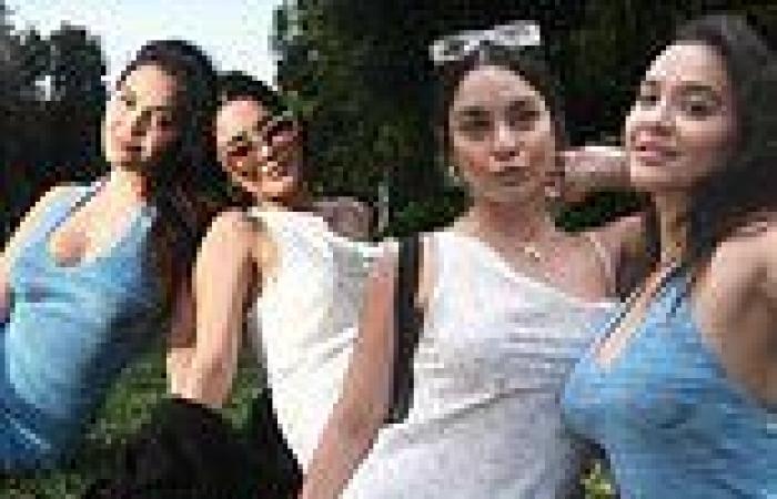 Vanessa Hudgens and her sister Stella are ever the fashionable siblings as they ...