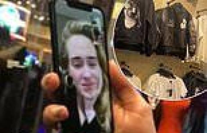 Tearful Adele FACETIMES stunned fans and flogs her expensive merchandise after ...