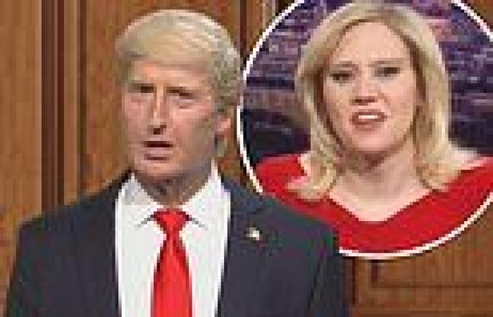 SNL cold open pokes fun at former President Trump as he rambles while playing ...