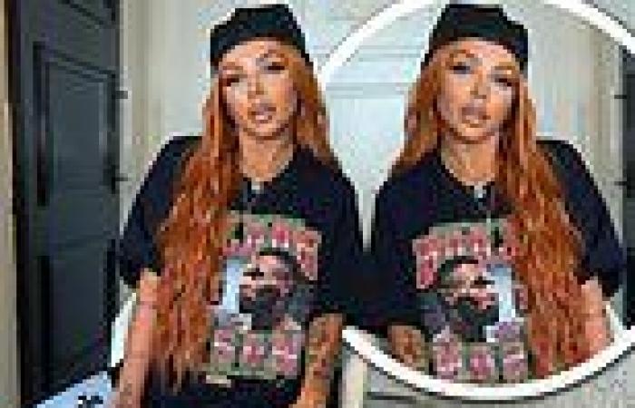 Jesy Nelson displays her edgy fashion sense in a Nineties inspired ensemble