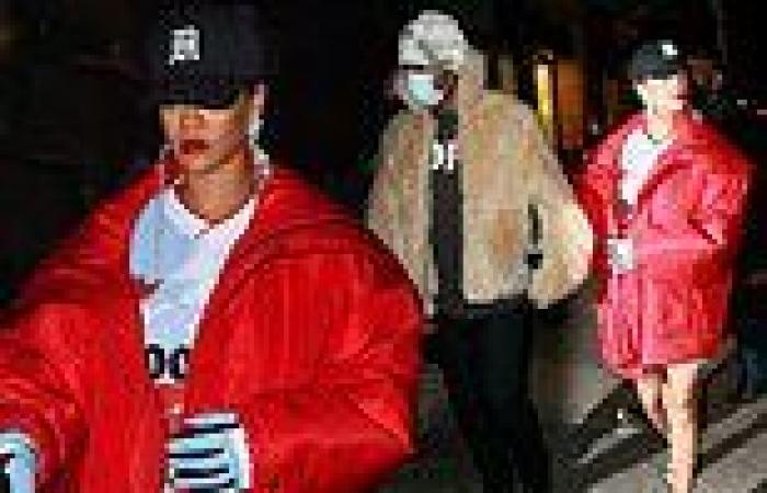Rihanna and boyfriend A$AP Rocky arrive to swanky restaurant holding hands in ...