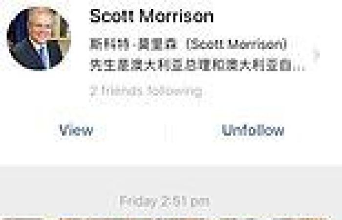 Australian prime minister Scott Morrison's China WeChat page is HACKED