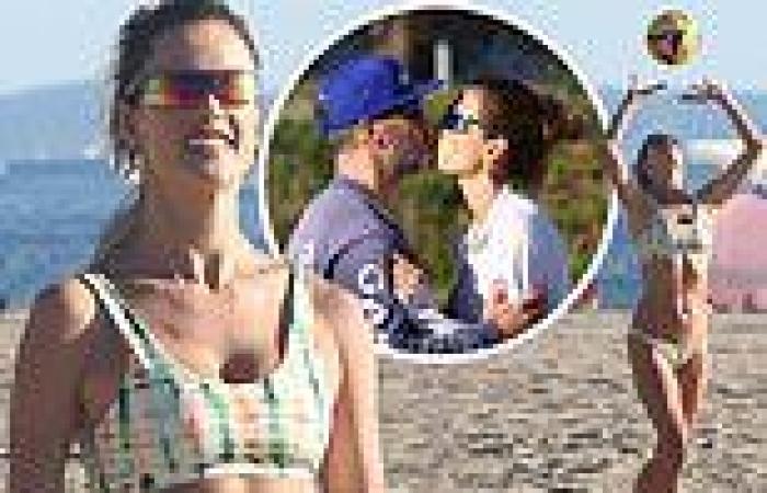 Alessandra Ambrosio shares a kiss with boyfriend Richard Lee after showing off ...