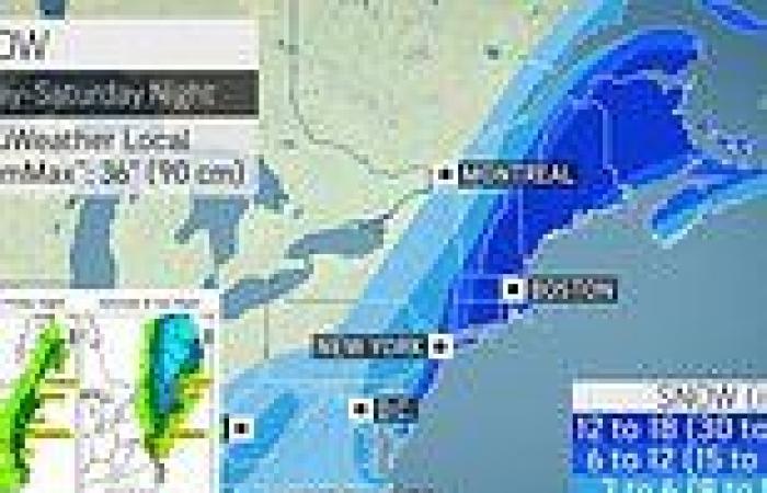 Nor'easter bearing down on NYC could become a bomb cyclone and will dump up to ...