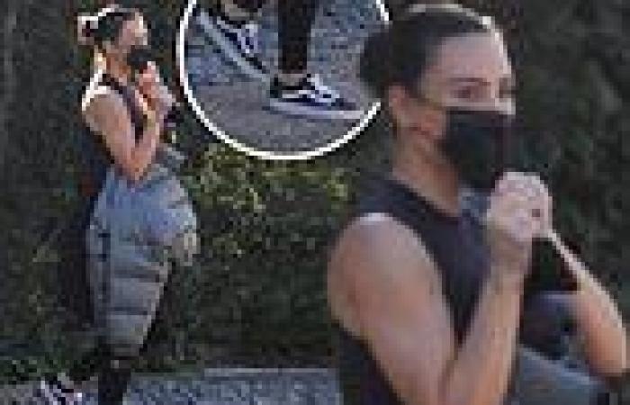 Kim Kardashian ditches usual Yeezyin favor of Vans on outing with Saint... amid ...