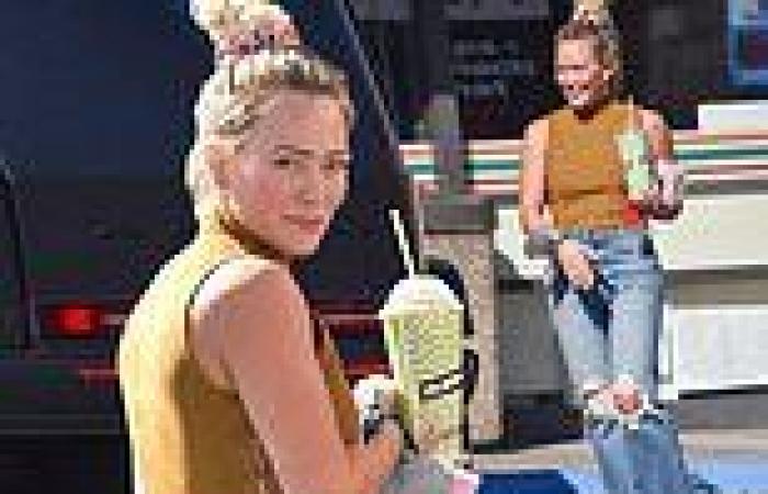 Hilary Duff keeps cool on hot day with Slurpee at LA-area 7-Eleven with her ...