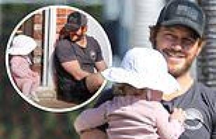 Chris Pratt is every bit the doting dad as he carries his daughter Lyla Maria