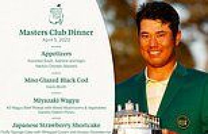 sport news Hideki Matsuyama reveals spectacular Masters Champions Dinner menu
